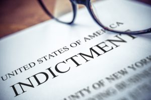 An,Indictment,Document,On,A,Desk,,With,Glasses,And,Shallow